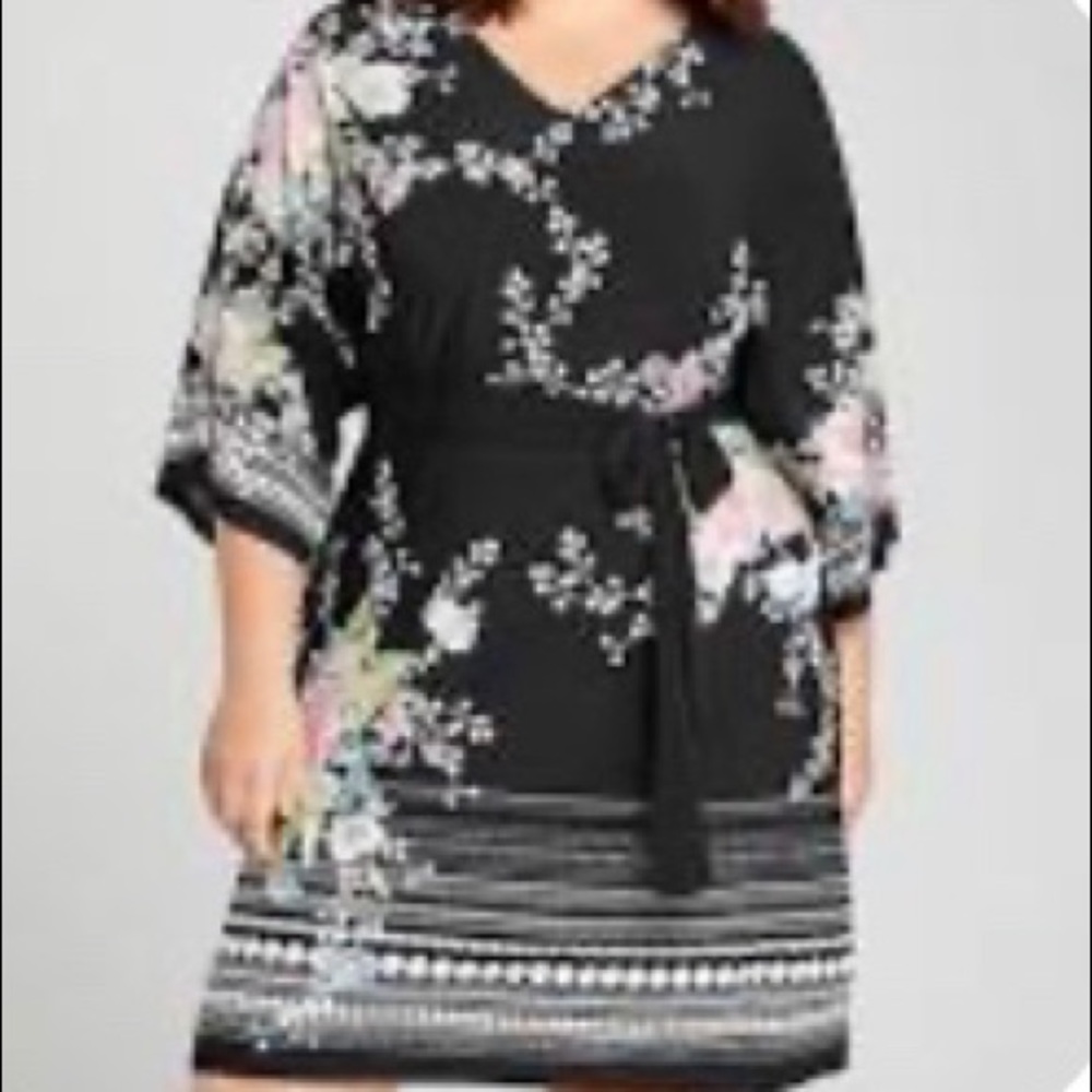 New!! Lane Bryant Flowered Kimono Dress